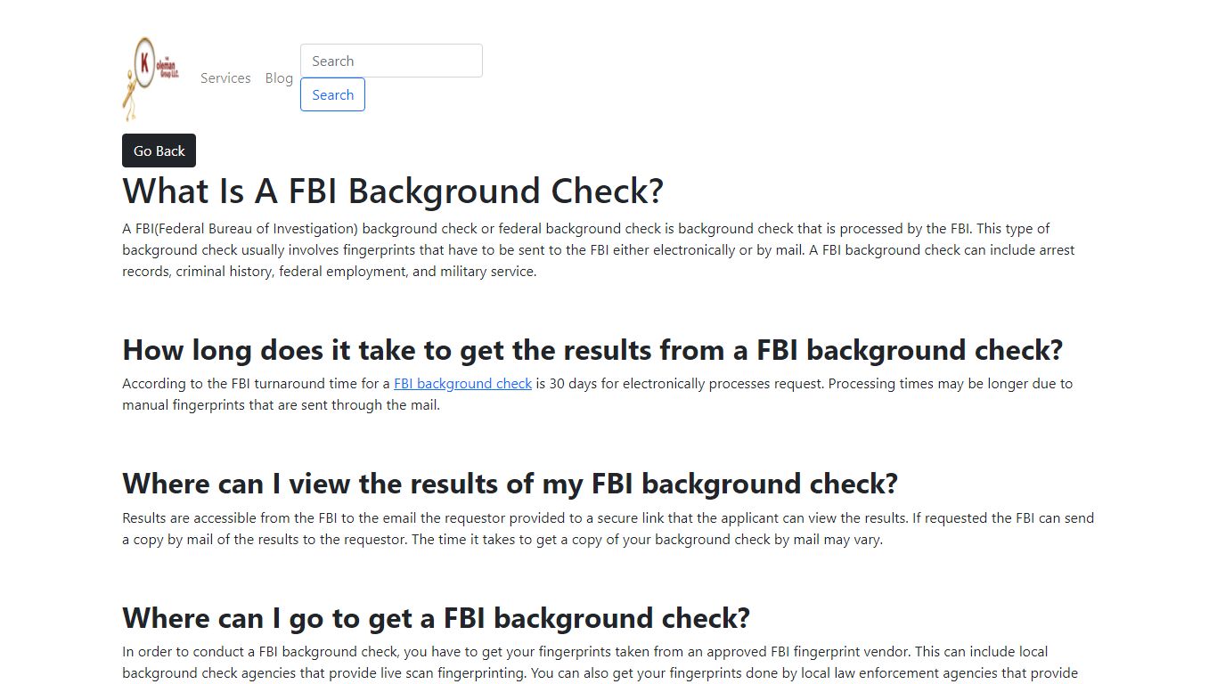 What Is A FBI Background Check? - thekolemangroupscreen.com